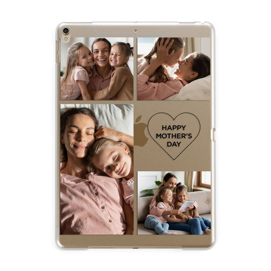 Mothers Day Multi Photo Tiles Apple iPad Gold Case