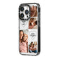 Mothers Day Multi Photo Tiles iPhone 14 Pro Black Impact Case Side Angle on Silver phone