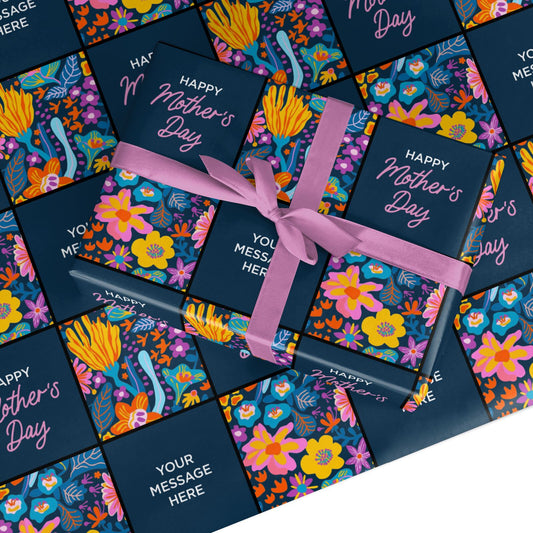 Mothers Day Personalised Custom Wrapping Paper