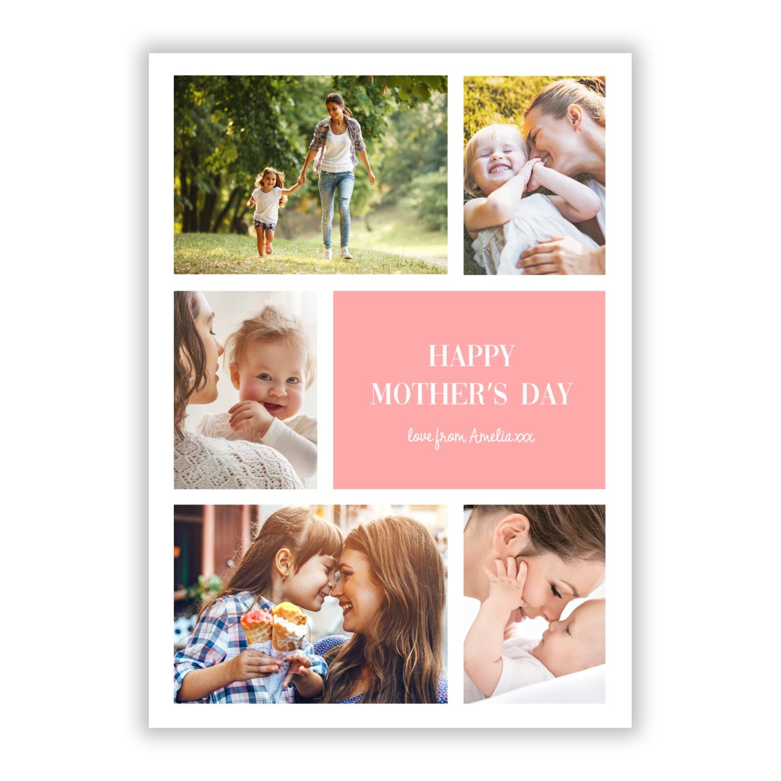 Mothers Day Photo Collage A5 Flat Greetings Card
