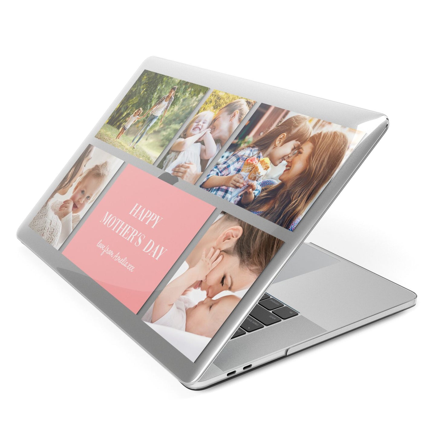 Mothers Day Photo Collage Apple MacBook Case Side View
