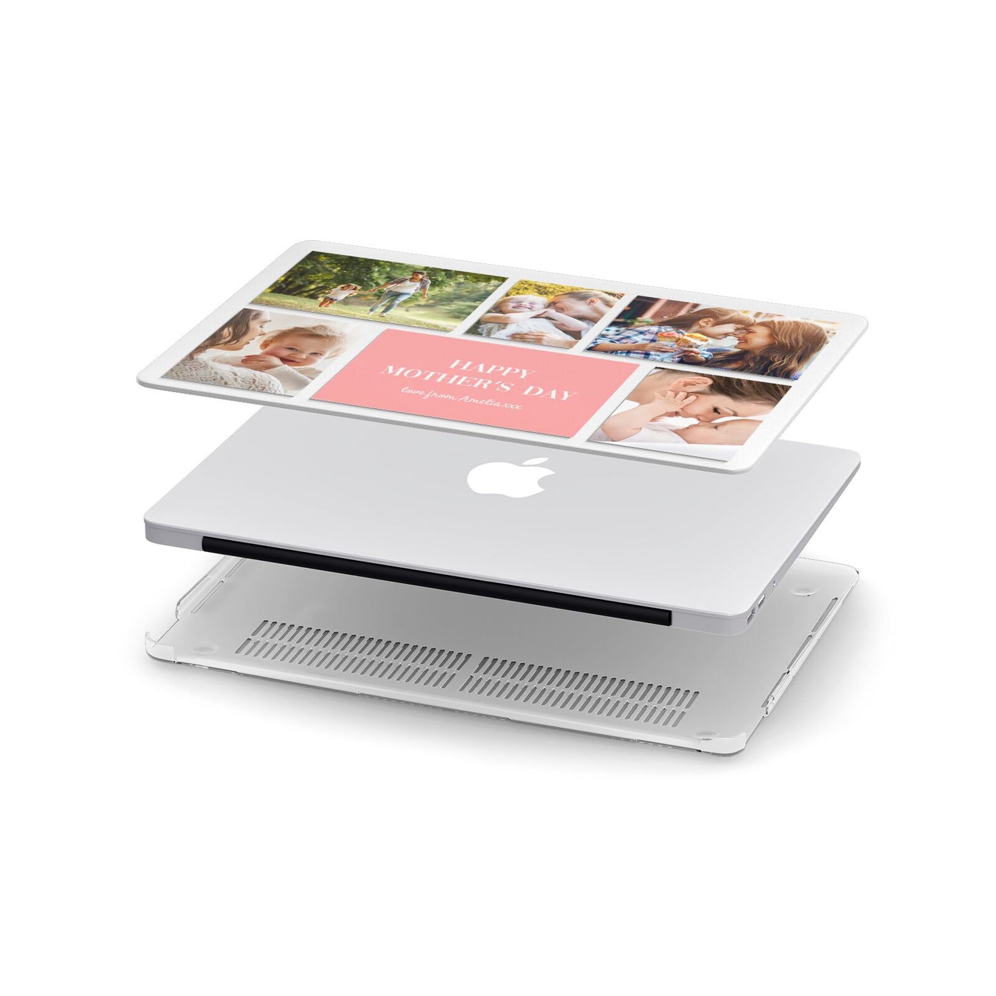 Mothers Day Photo Collage Apple MacBook Case in Detail