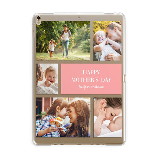 Mothers Day Photo Collage Apple iPad Gold Case
