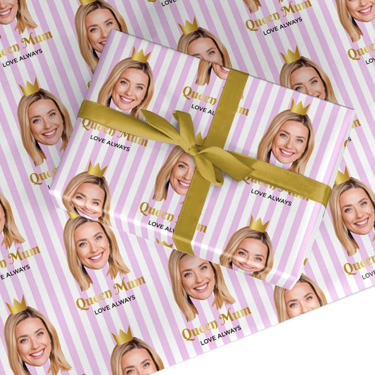 Mothers Day Photo Face Custom Wrapping Paper