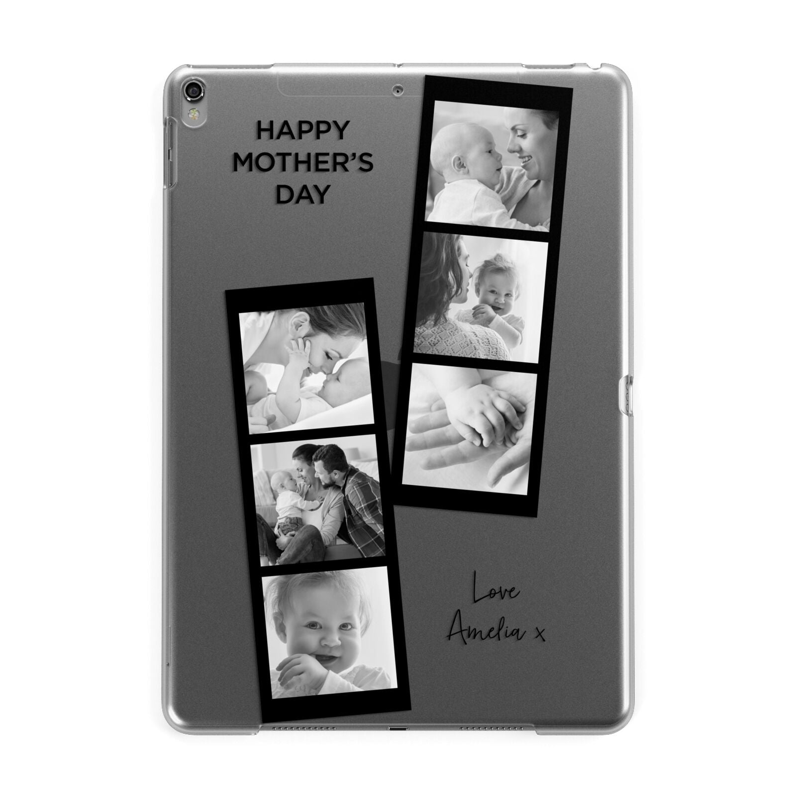 Mothers Day Photo Strip Apple iPad Grey Case