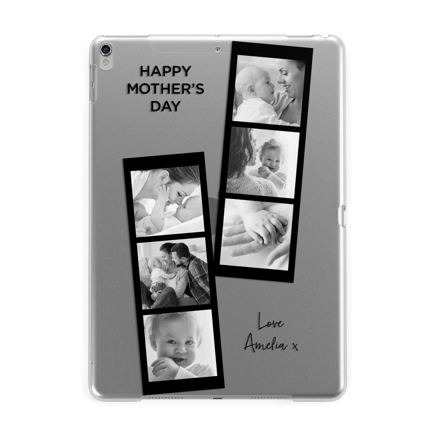 Mothers Day Photo Strip Apple iPad Silver Case