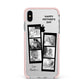 Mothers Day Photo Strip Apple iPhone Xs Max Impact Case Pink Edge on Silver Phone