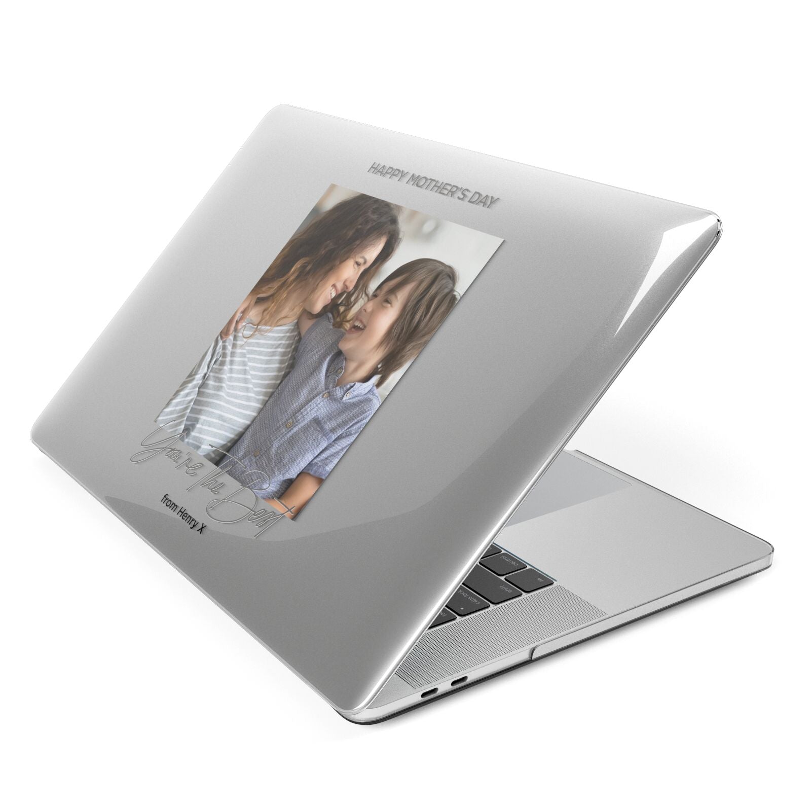 Mothers Day Photo with Name Apple MacBook Case Side View