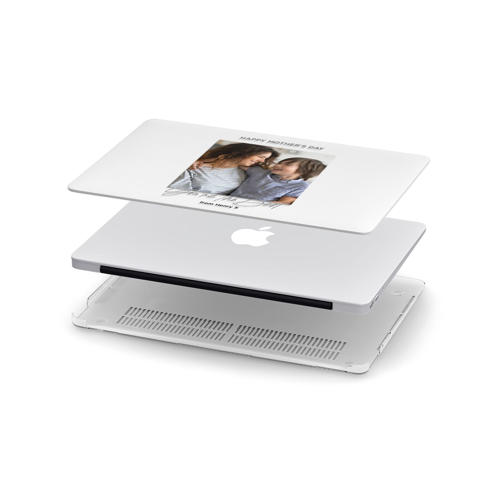 Mothers Day Photo with Name Apple MacBook Case in Detail