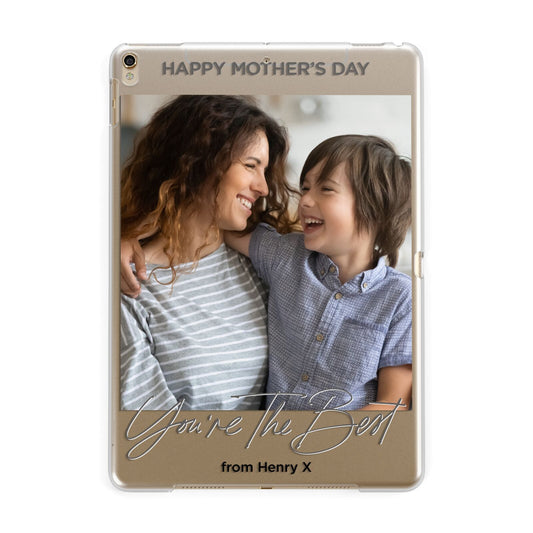 Mothers Day Photo with Name Apple iPad Gold Case