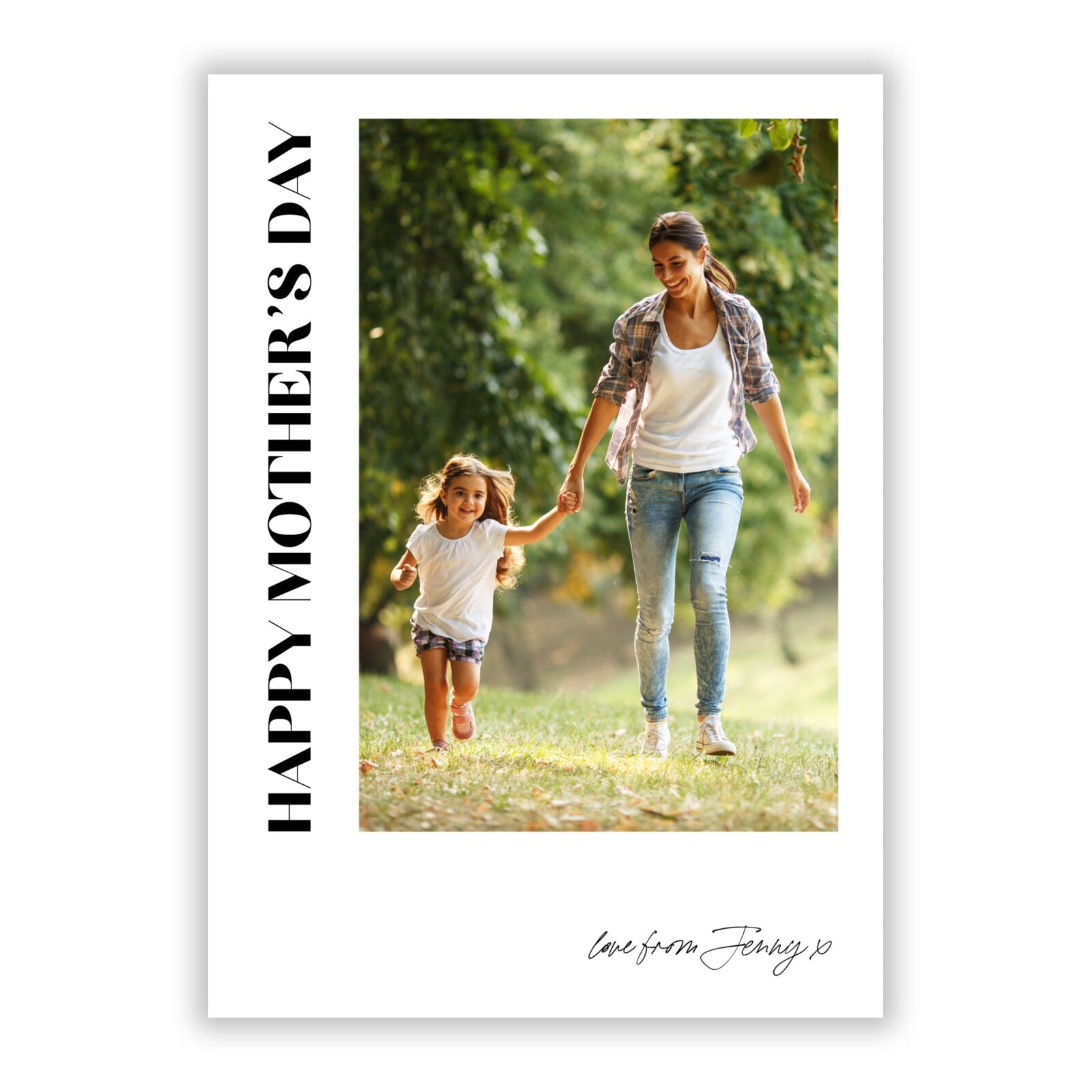 Mothers Day Photo with Text A5 Flat Greetings Card