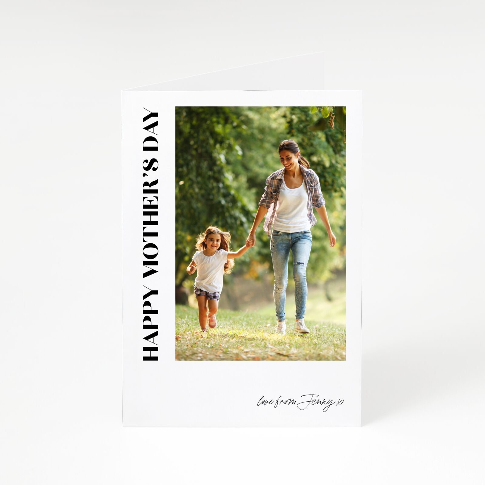 Mothers Day Photo with Text A5 Greetings Card