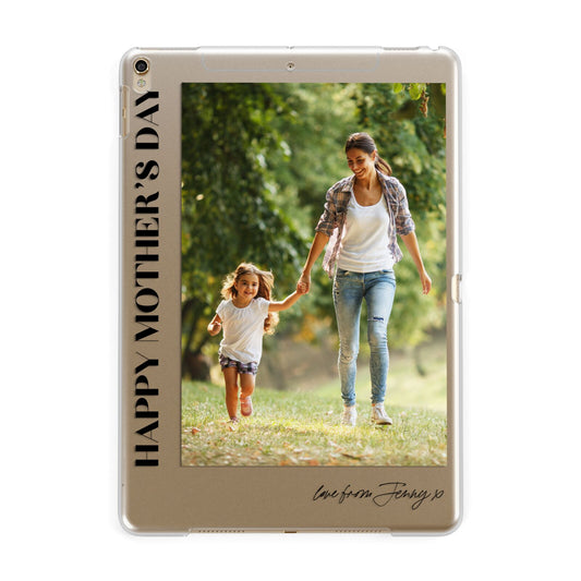 Mothers Day Photo with Text Apple iPad Gold Case