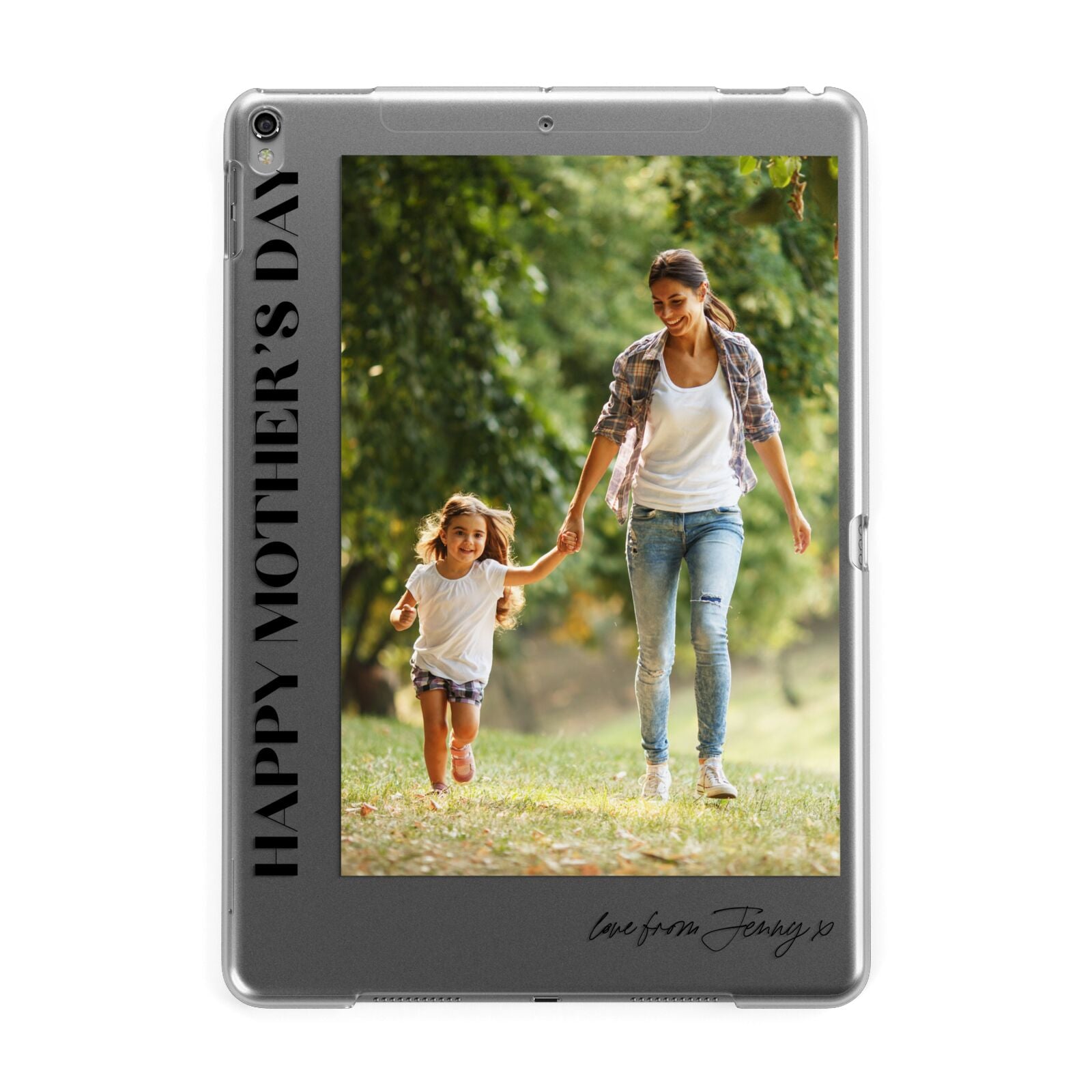 Mothers Day Photo with Text Apple iPad Grey Case