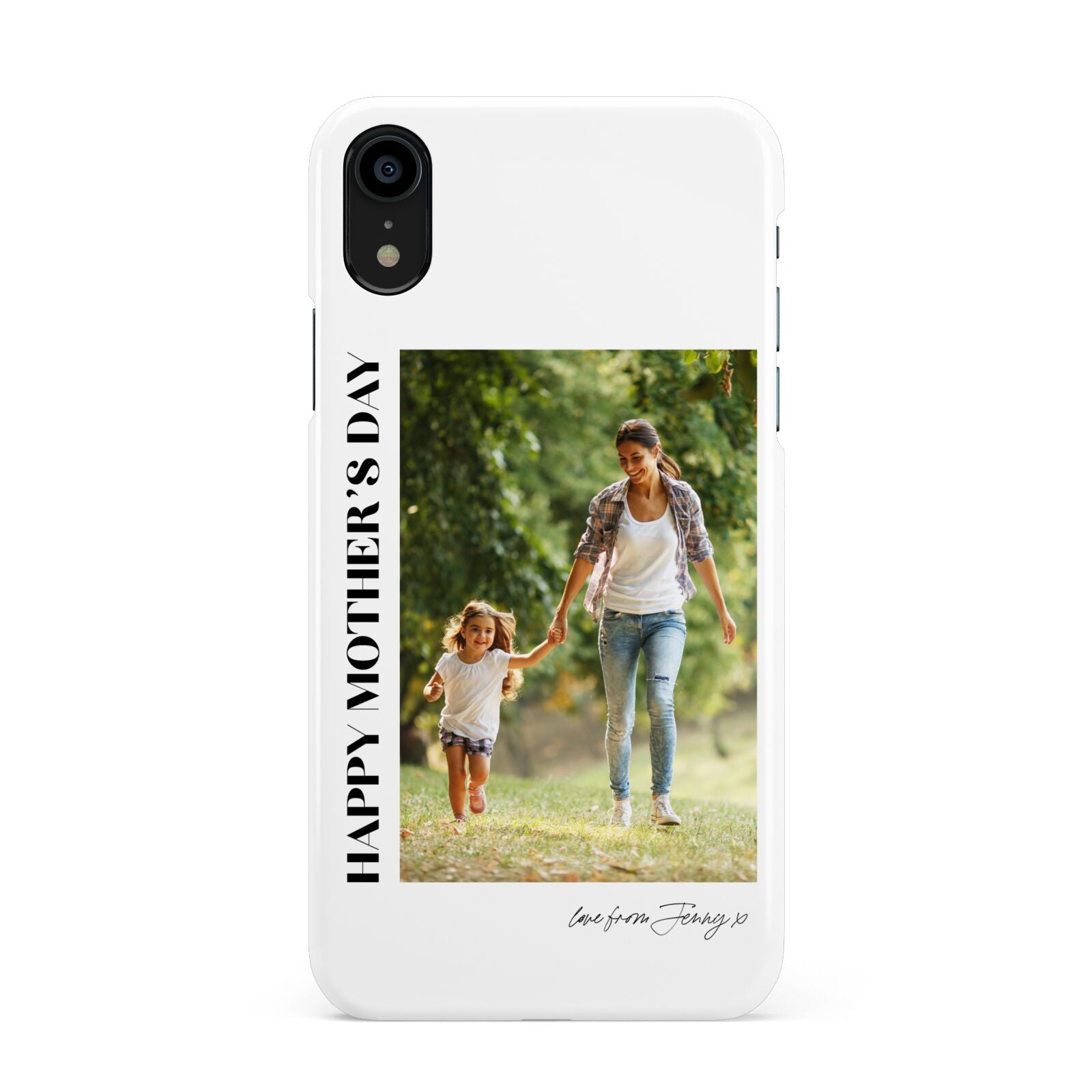 Mothers Day Photo with Text Apple iPhone XR Black 3D Snap Case