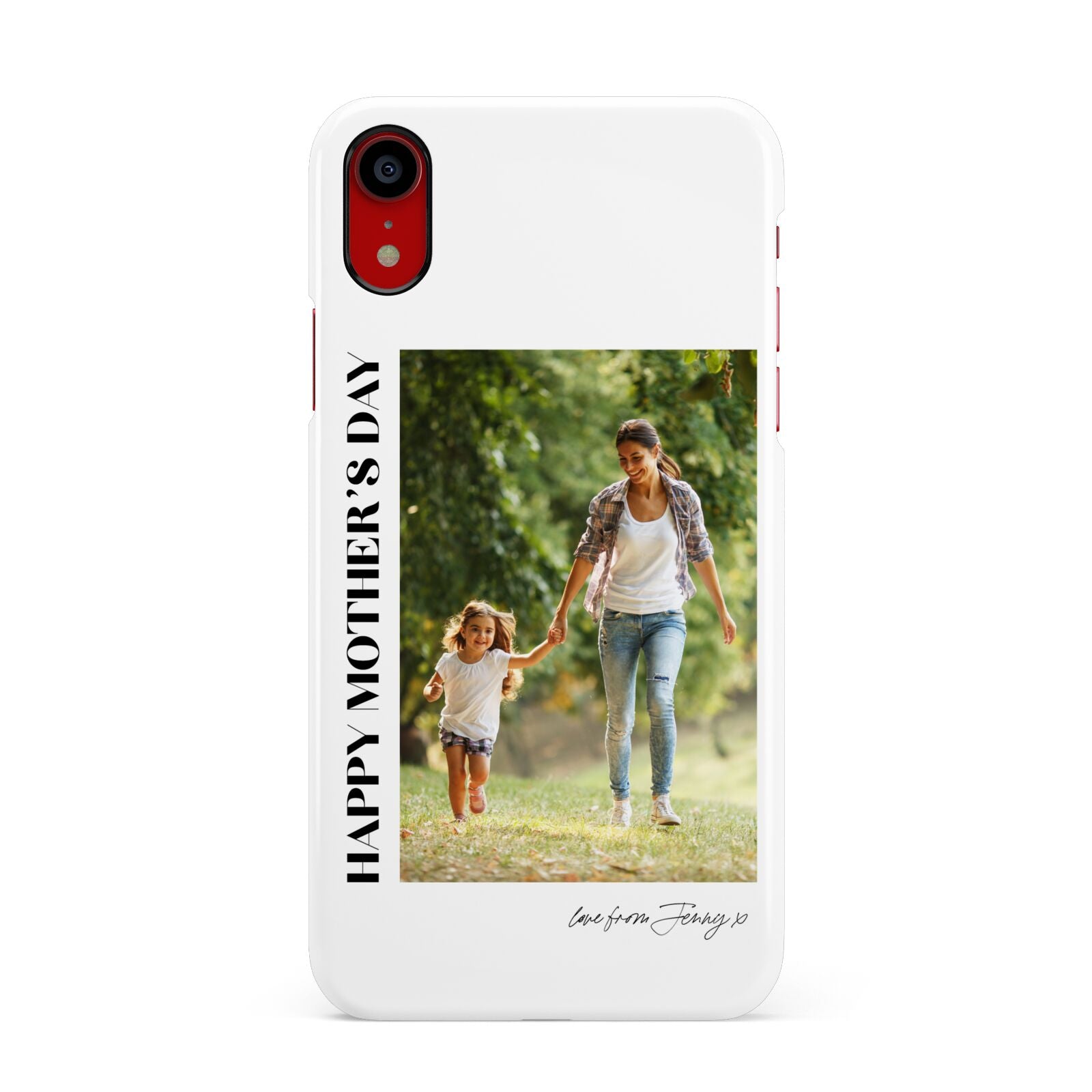 Mothers Day Photo with Text Apple iPhone XR Red 3D Snap Case