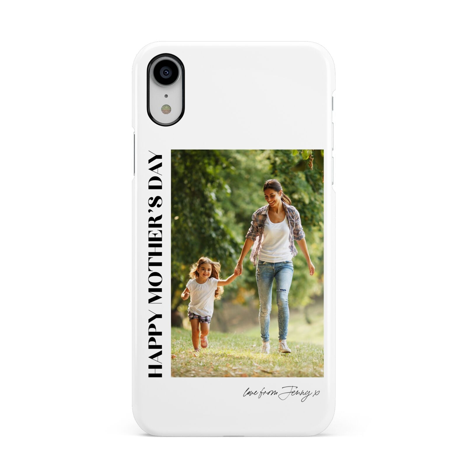 Mothers Day Photo with Text Apple iPhone XR White 3D Snap Case