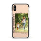 Mothers Day Photo with Text Apple iPhone Xs Impact Case Black Edge on Gold Phone
