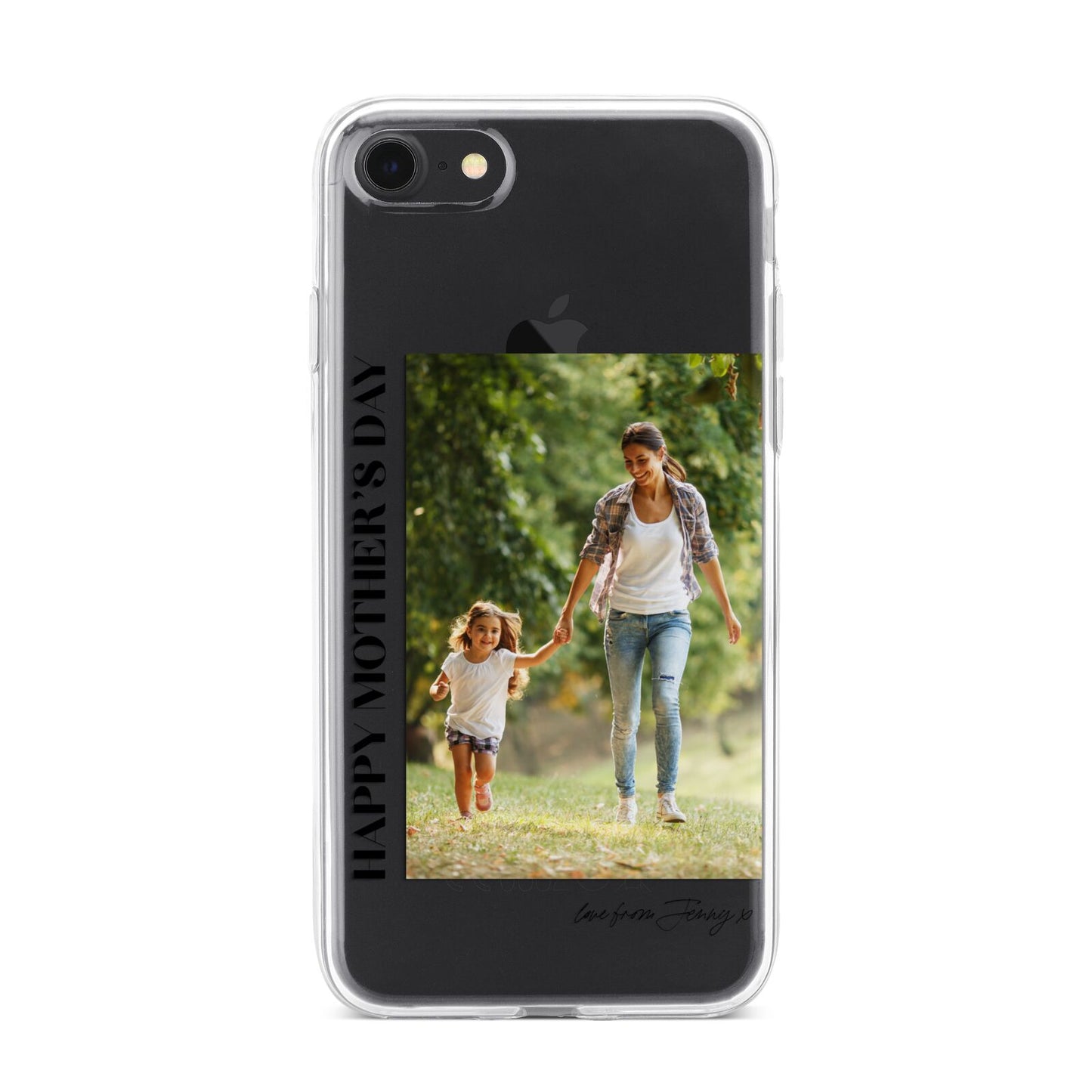 Mothers Day Photo with Text iPhone 7 Bumper Case on Black iPhone