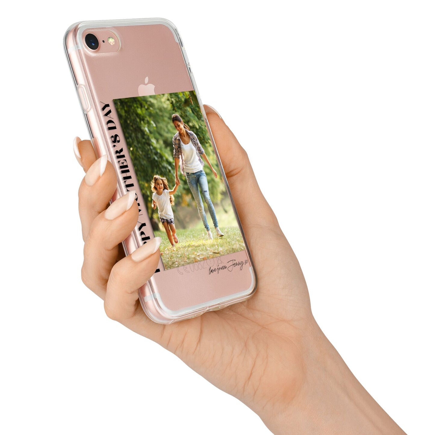 Mothers Day Photo with Text iPhone 7 Bumper Case on Rose Gold iPhone Alternative Image