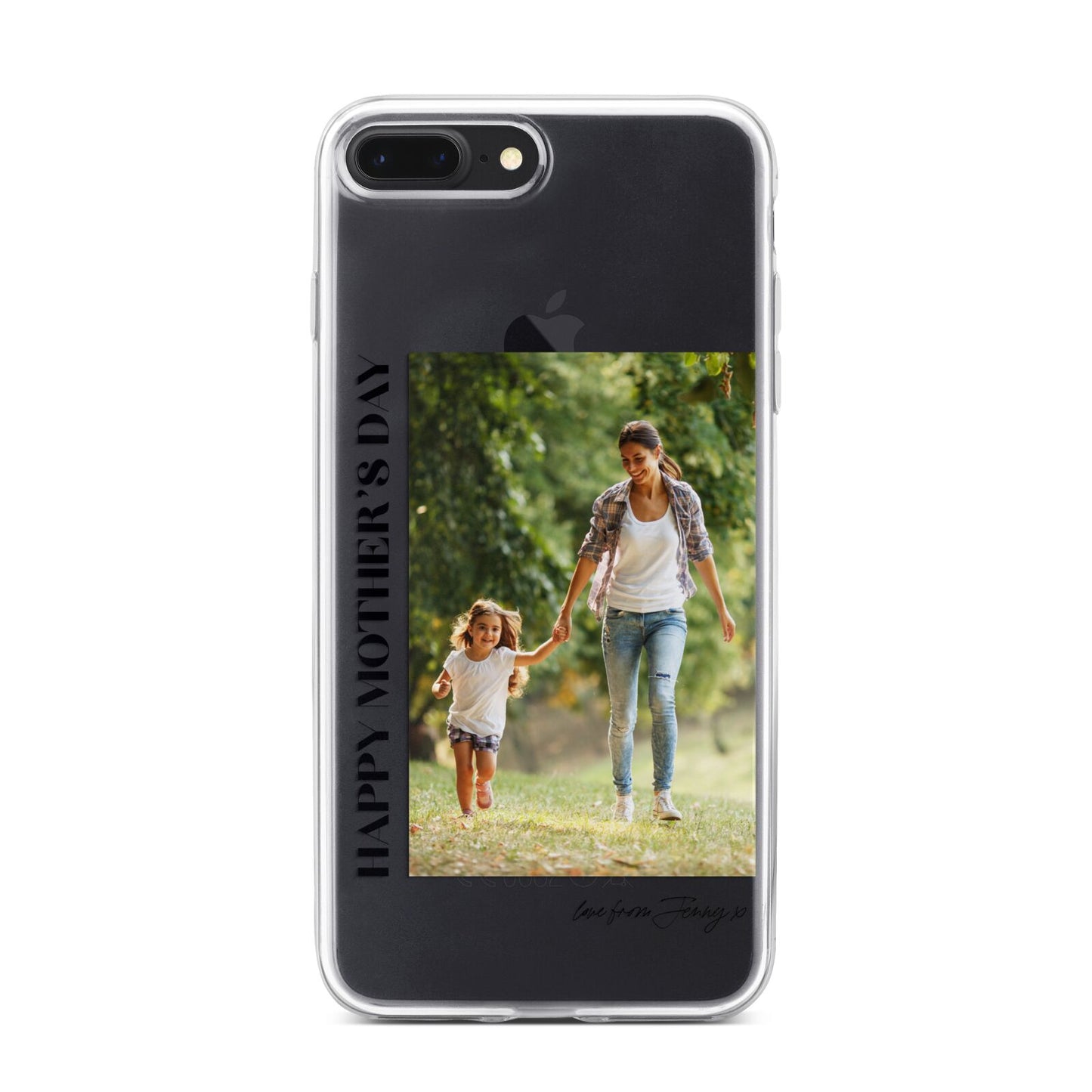 Mothers Day Photo with Text iPhone 7 Plus Bumper Case on Black iPhone