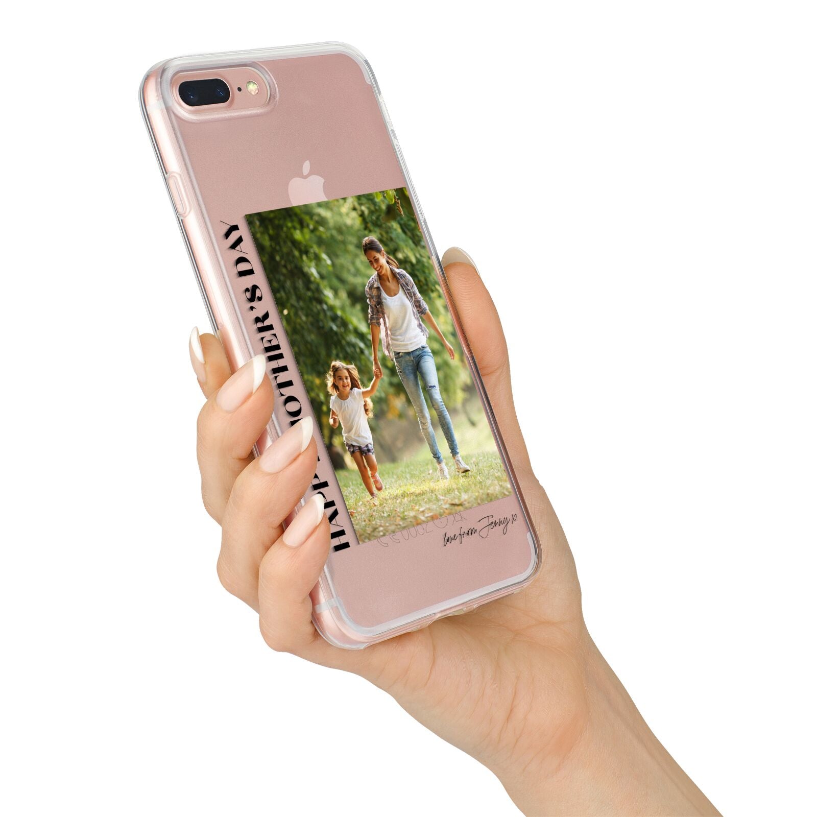 Mothers Day Photo with Text iPhone 7 Plus Bumper Case on Rose Gold iPhone Alternative Image