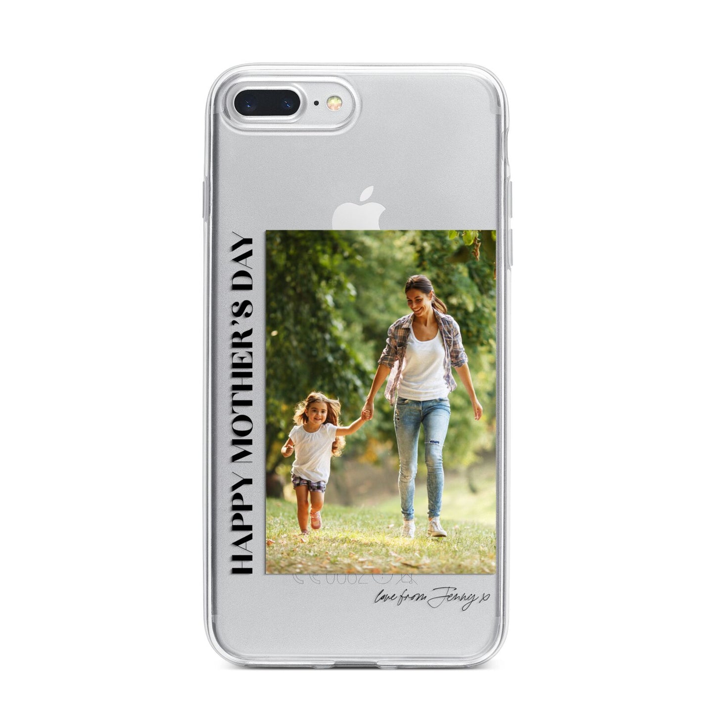 Mothers Day Photo with Text iPhone 7 Plus Bumper Case on Silver iPhone