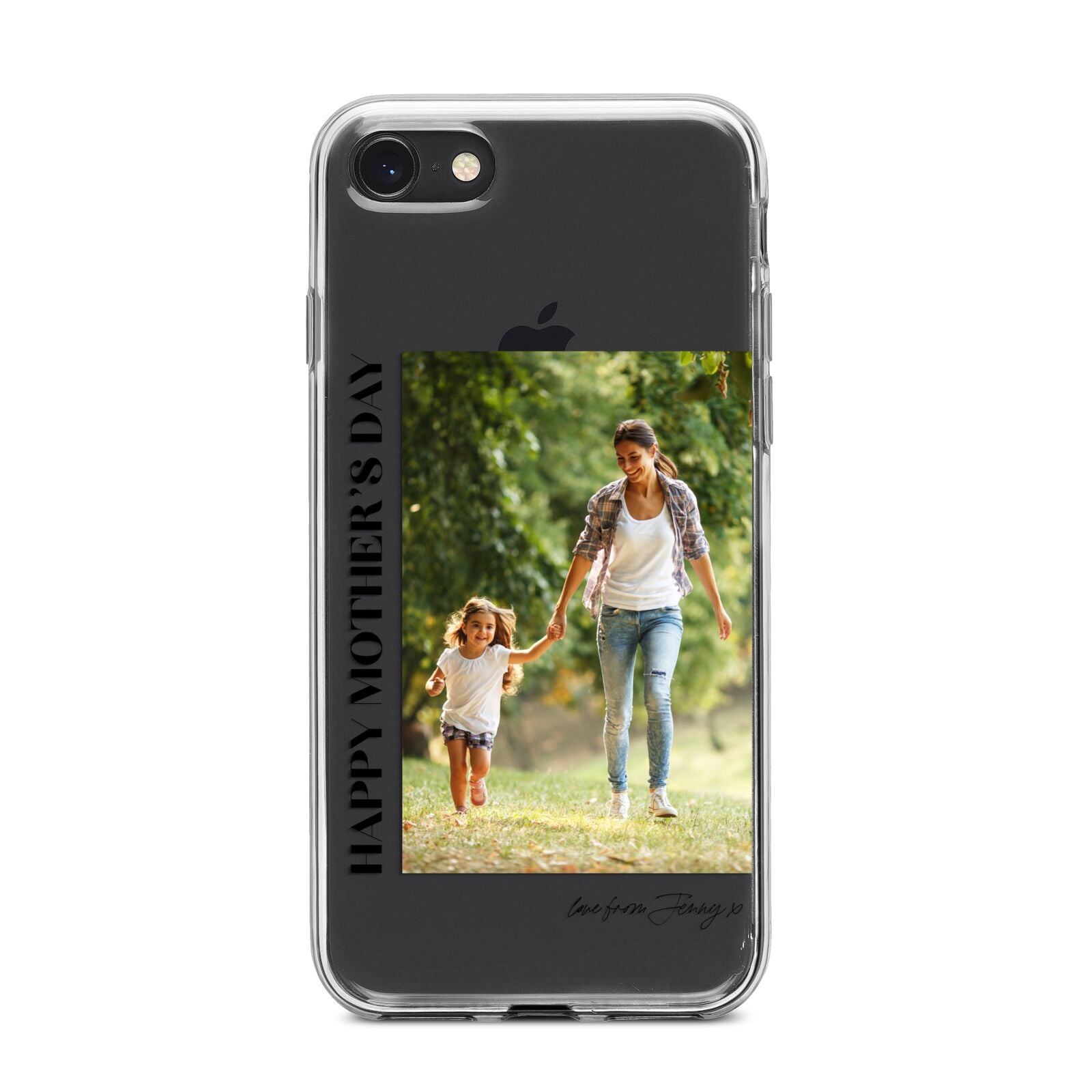 Mothers Day Photo with Text iPhone 8 Bumper Case on Black iPhone