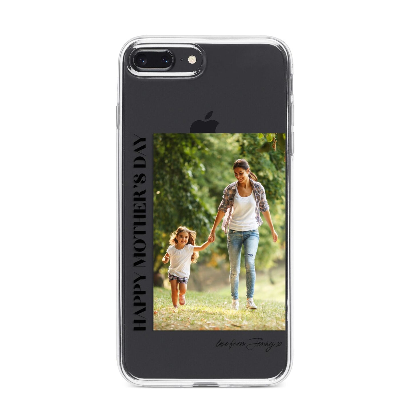 Mothers Day Photo with Text iPhone 8 Plus Bumper Case on Black iPhone