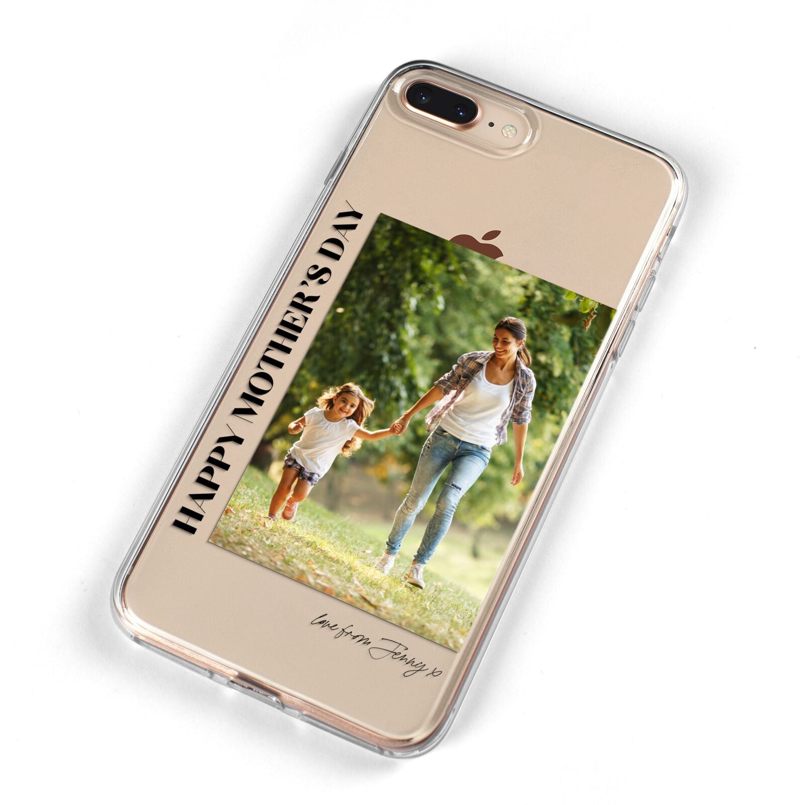 Mothers Day Photo with Text iPhone 8 Plus Bumper Case on Gold iPhone Alternative Image