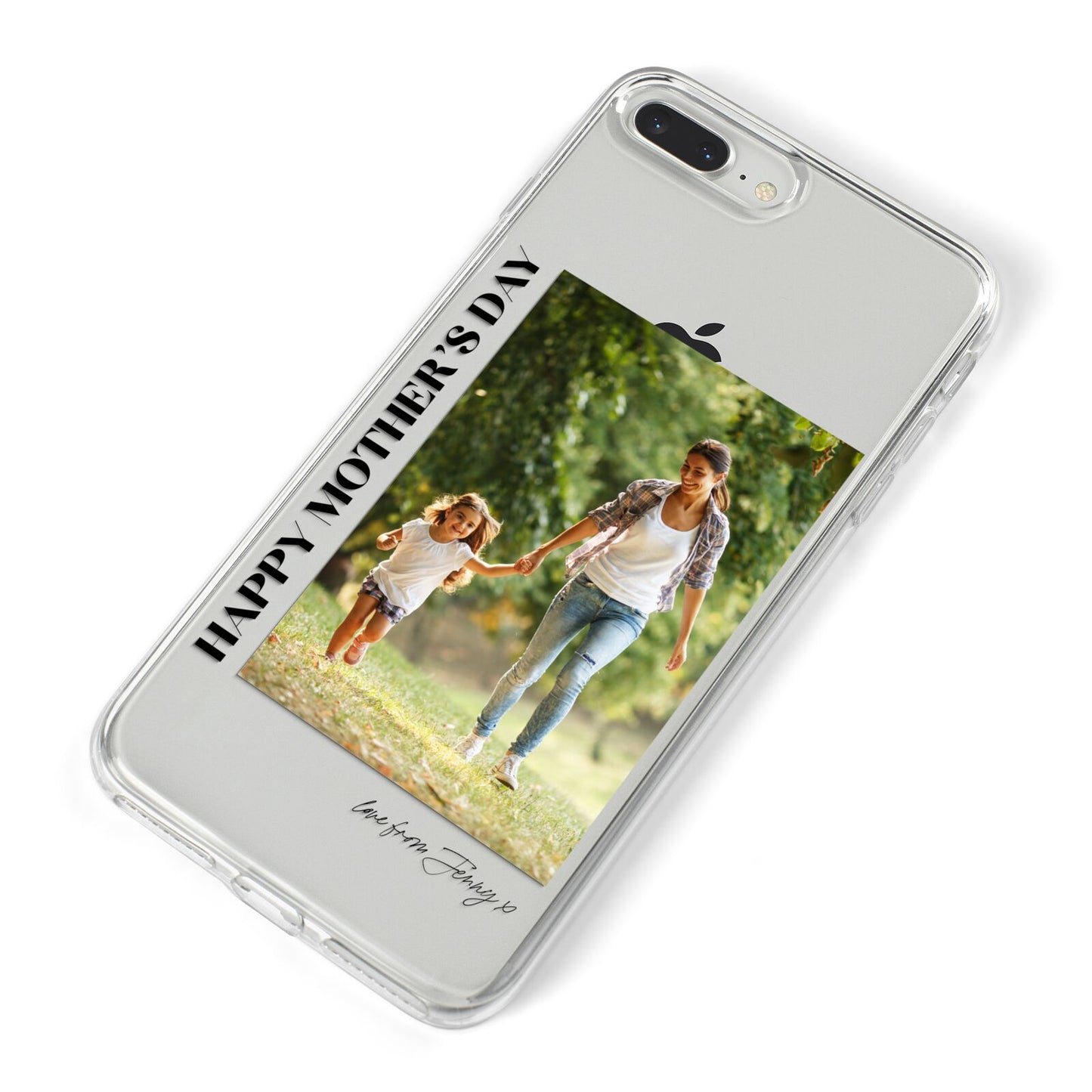 Mothers Day Photo with Text iPhone 8 Plus Bumper Case on Silver iPhone Alternative Image