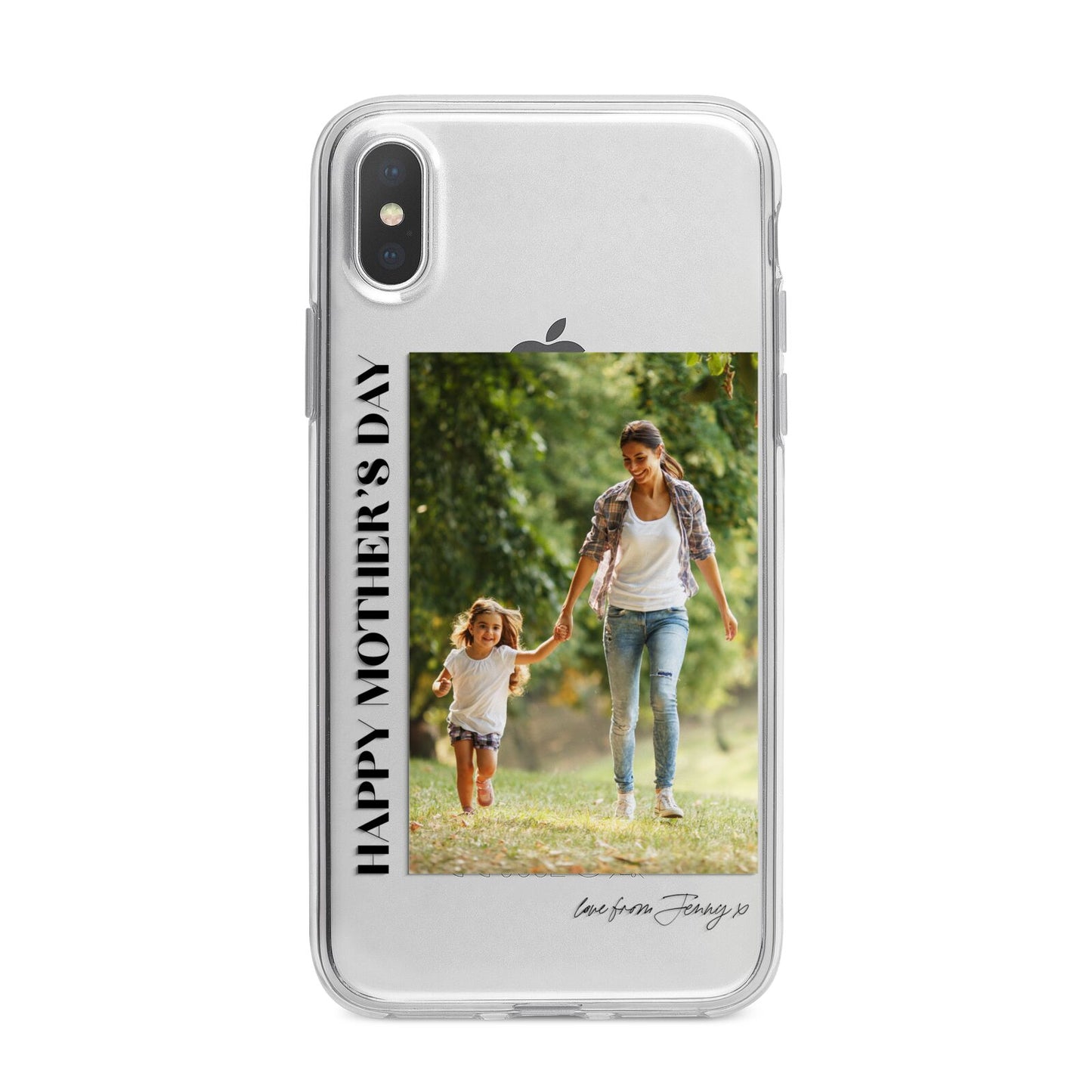 Mothers Day Photo with Text iPhone X Bumper Case on Silver iPhone Alternative Image 1