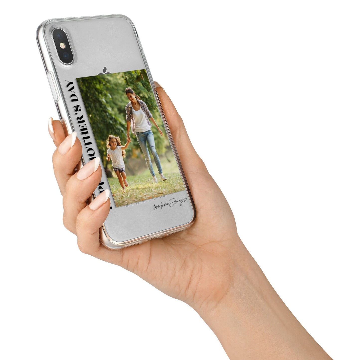 Mothers Day Photo with Text iPhone X Bumper Case on Silver iPhone Alternative Image 2