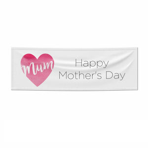 Mothers Day Watercolour Heart Banner