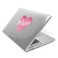 Mothers Day Watercolour Heart Apple MacBook Case Side View