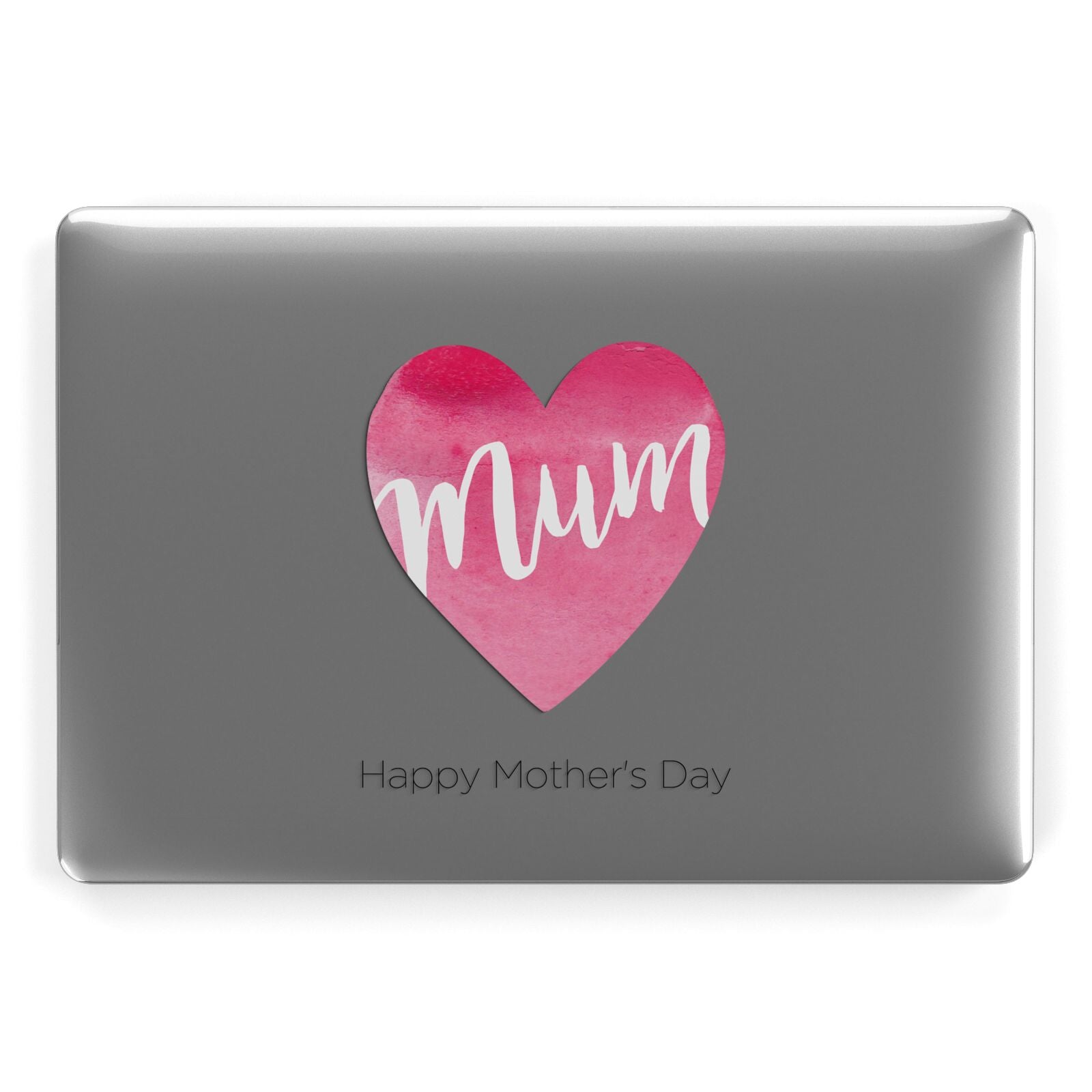 Mothers Day Watercolour Heart Apple MacBook Case