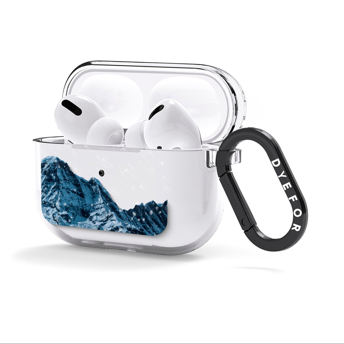 Mountain Snow Scene AirPods Clear Case 3rd Gen Side Image