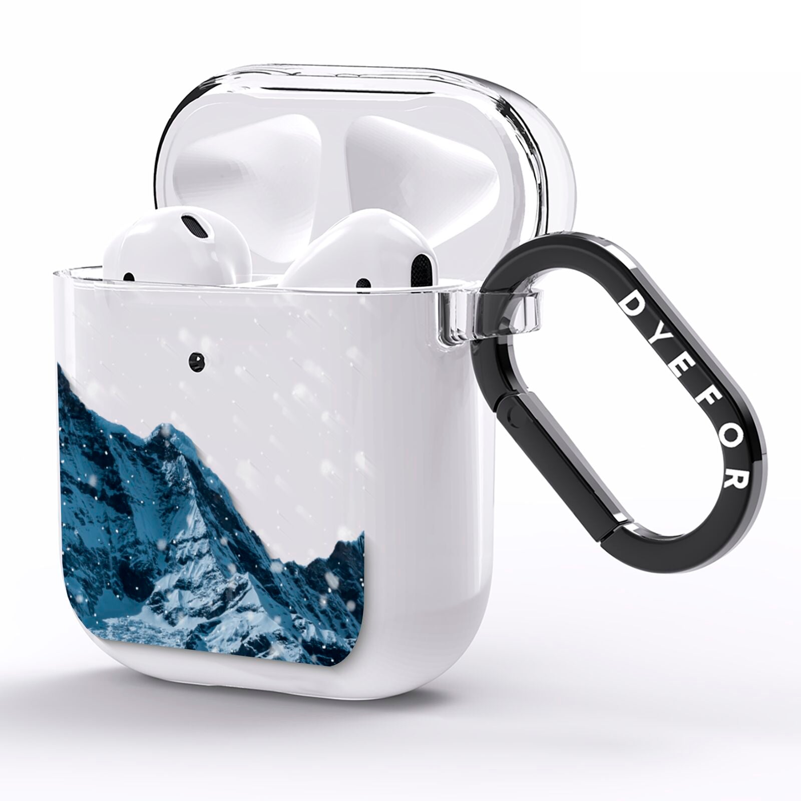 Mountain Snow Scene AirPods Clear Case Side Image