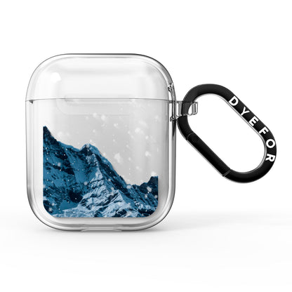 Mountain Snow Scene AirPods Clear Case