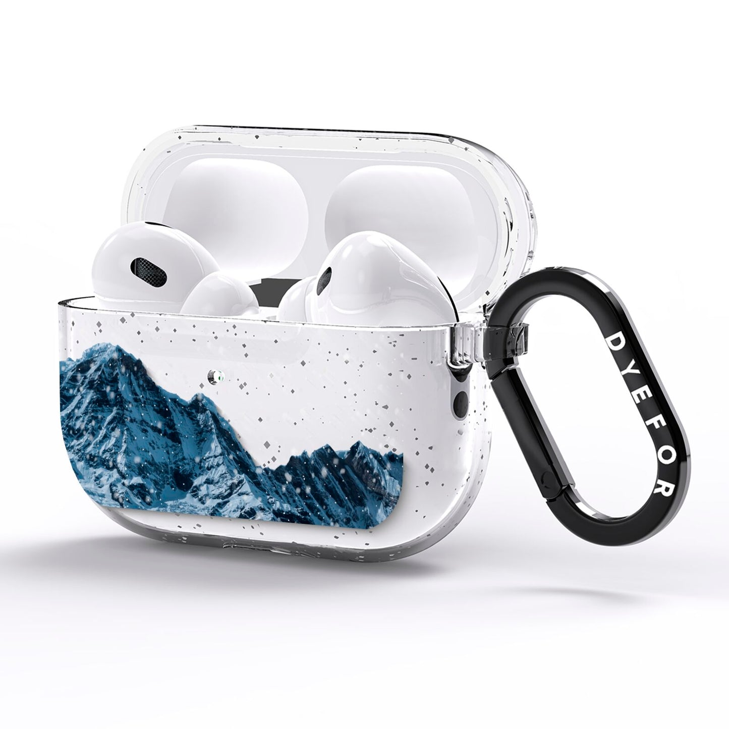Mountain Snow Scene AirPods Pro Glitter Case Side Image