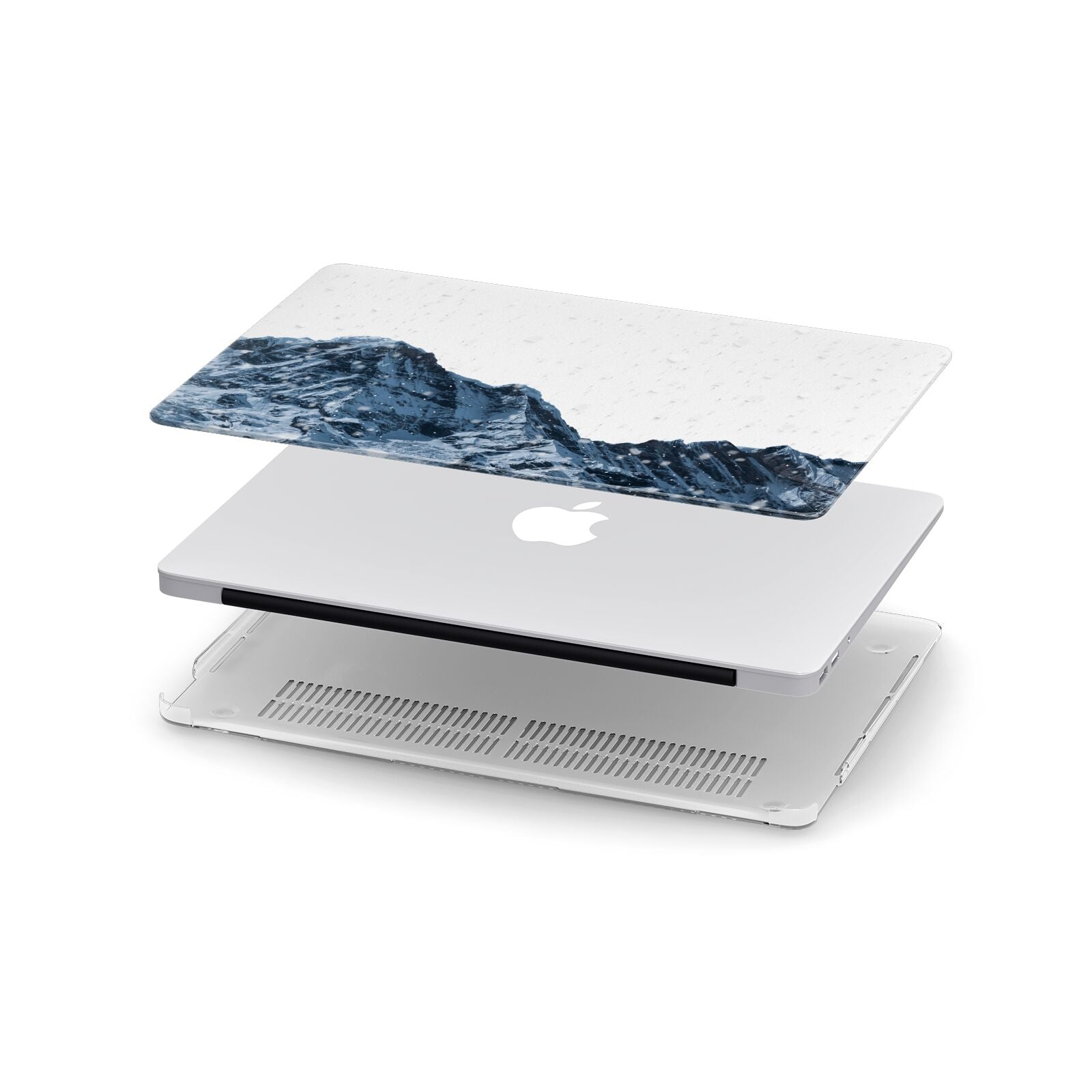 Mountain Snow Scene Apple MacBook Case in Detail