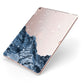 Mountain Snow Scene Apple iPad Case on Rose Gold iPad Side View