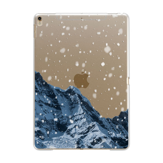 Mountain Snow Scene Apple iPad Gold Case