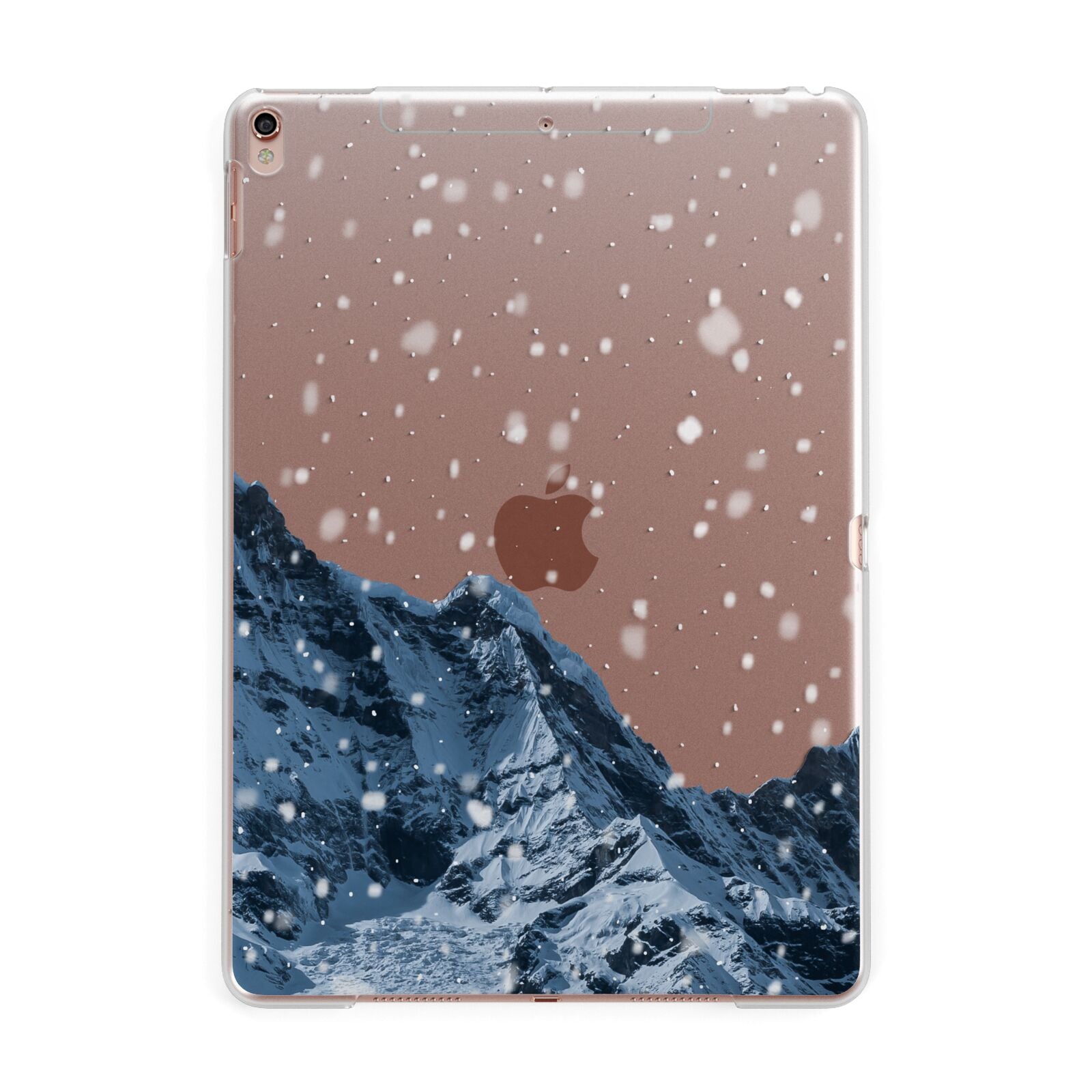 Mountain Snow Scene Apple iPad Rose Gold Case