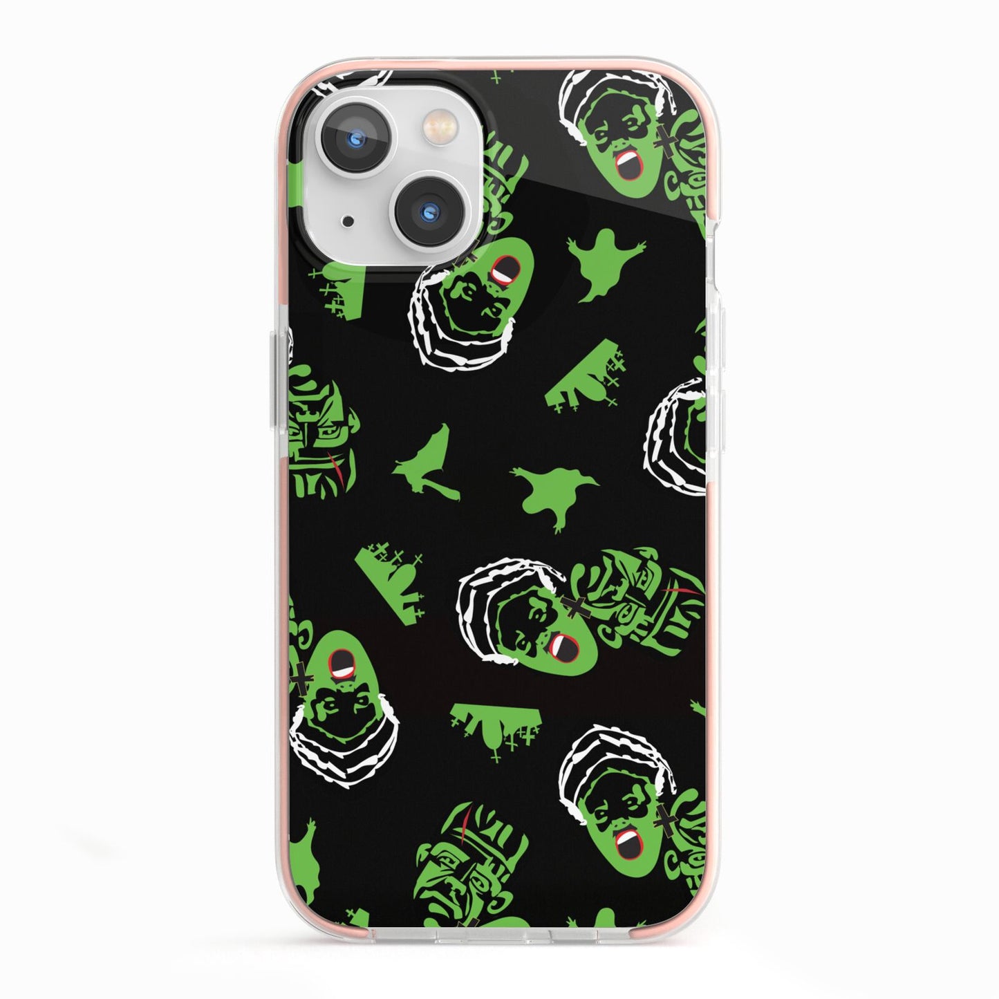Movie Monster iPhone 13 TPU Impact Case with Pink Edges