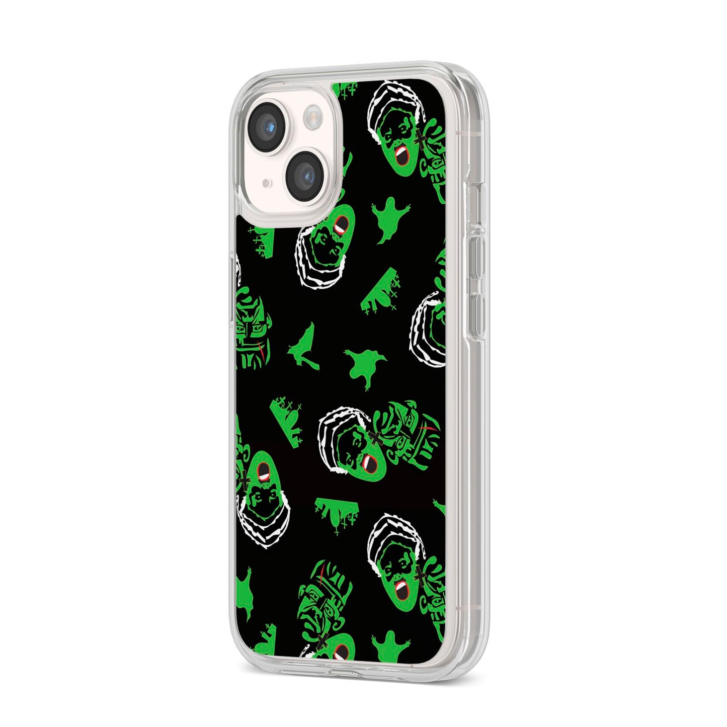 Movie Monster iPhone 14 Clear Tough Case Starlight Angled Image