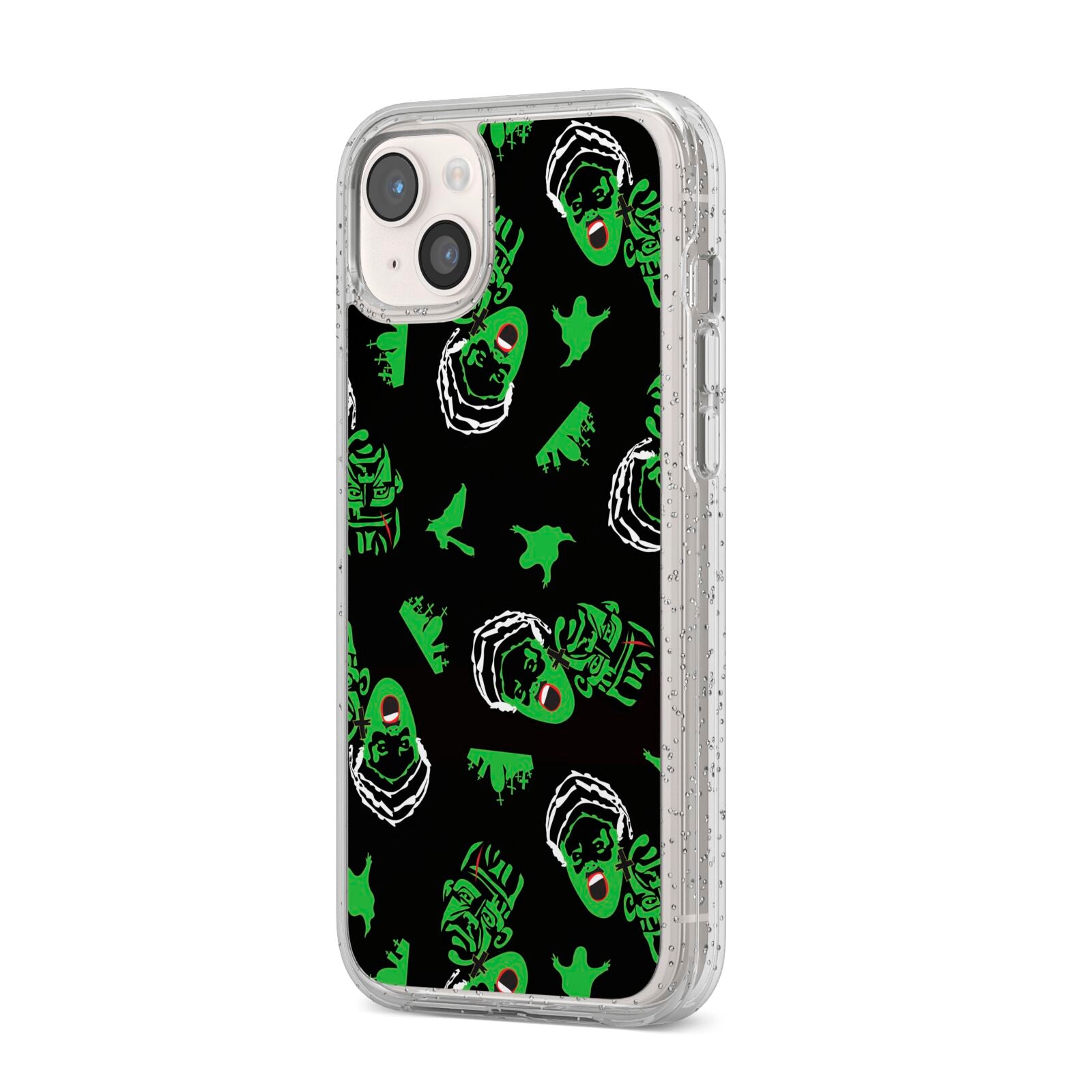 Movie Monster iPhone 14 Plus Glitter Tough Case Starlight Angled Image