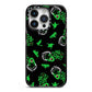 Movie Monster iPhone 14 Pro Black Impact Case on Silver phone
