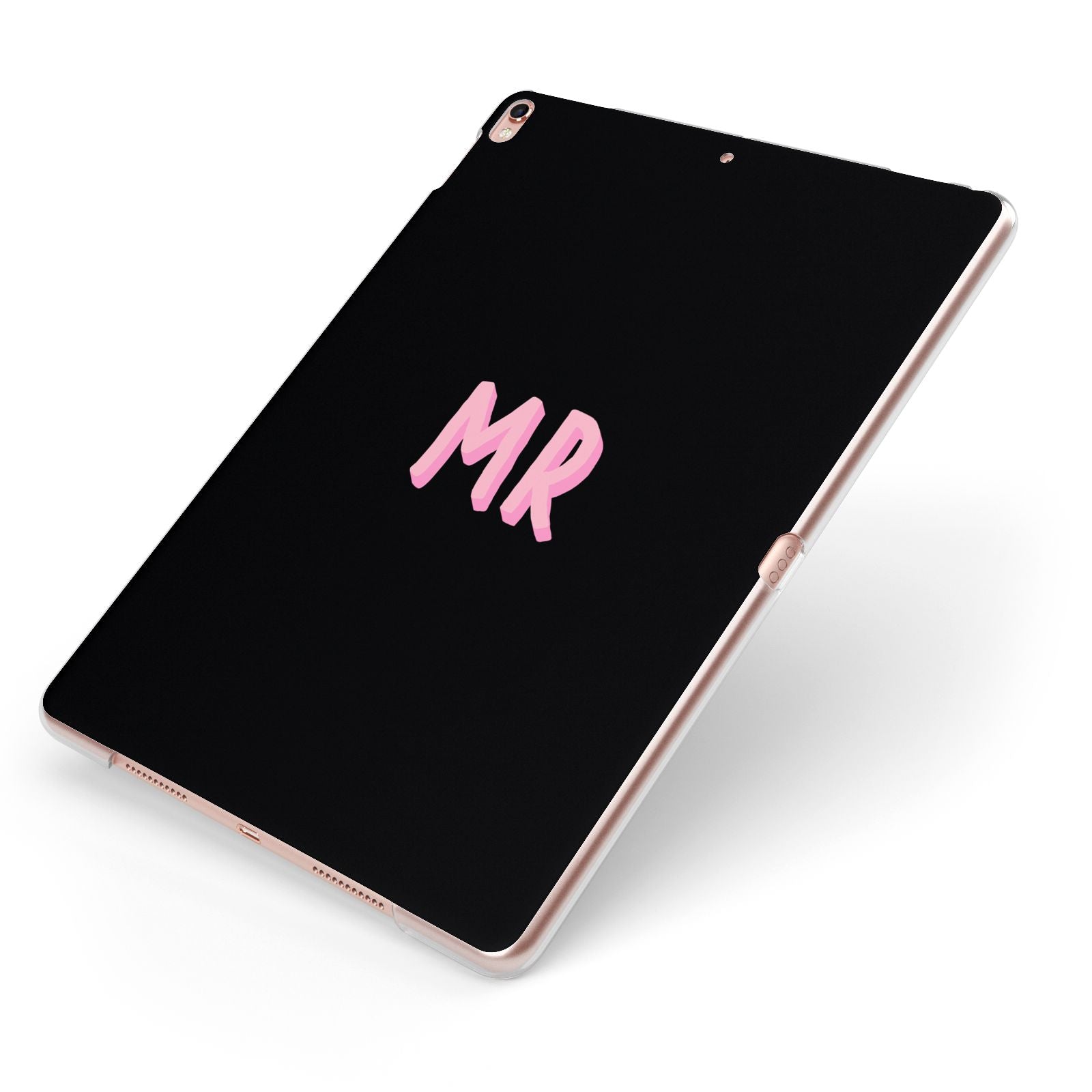 Mr Apple iPad Case on Rose Gold iPad Side View