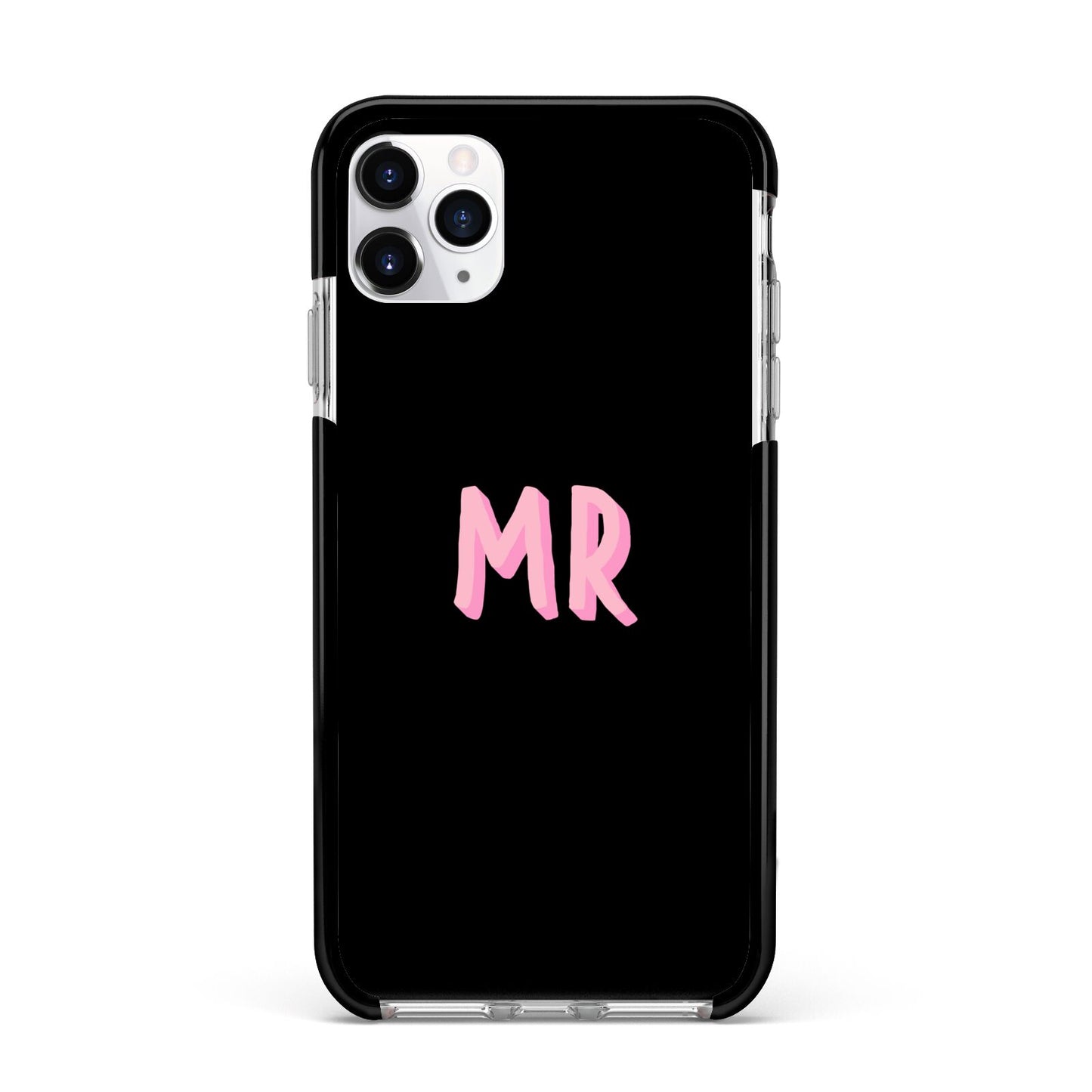 Mr Apple iPhone 11 Pro Max in Silver with Black Impact Case